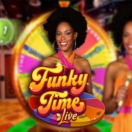 Official Live Casino logo: Funky Time by Evolution at Spinbara Casino
